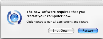 software requires restart
