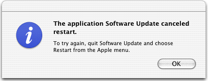 Software Update cancelt Shutdown